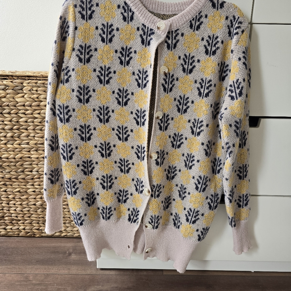 Floral Patterned Women's Sweater